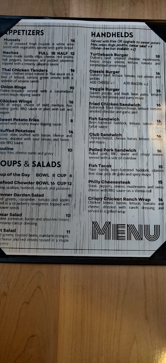 Menu The Turtleback Tap & Grill-9